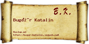 Bugár Katalin névjegykártya