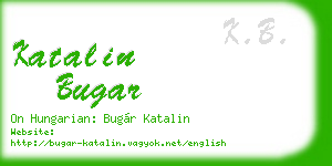 katalin bugar business card